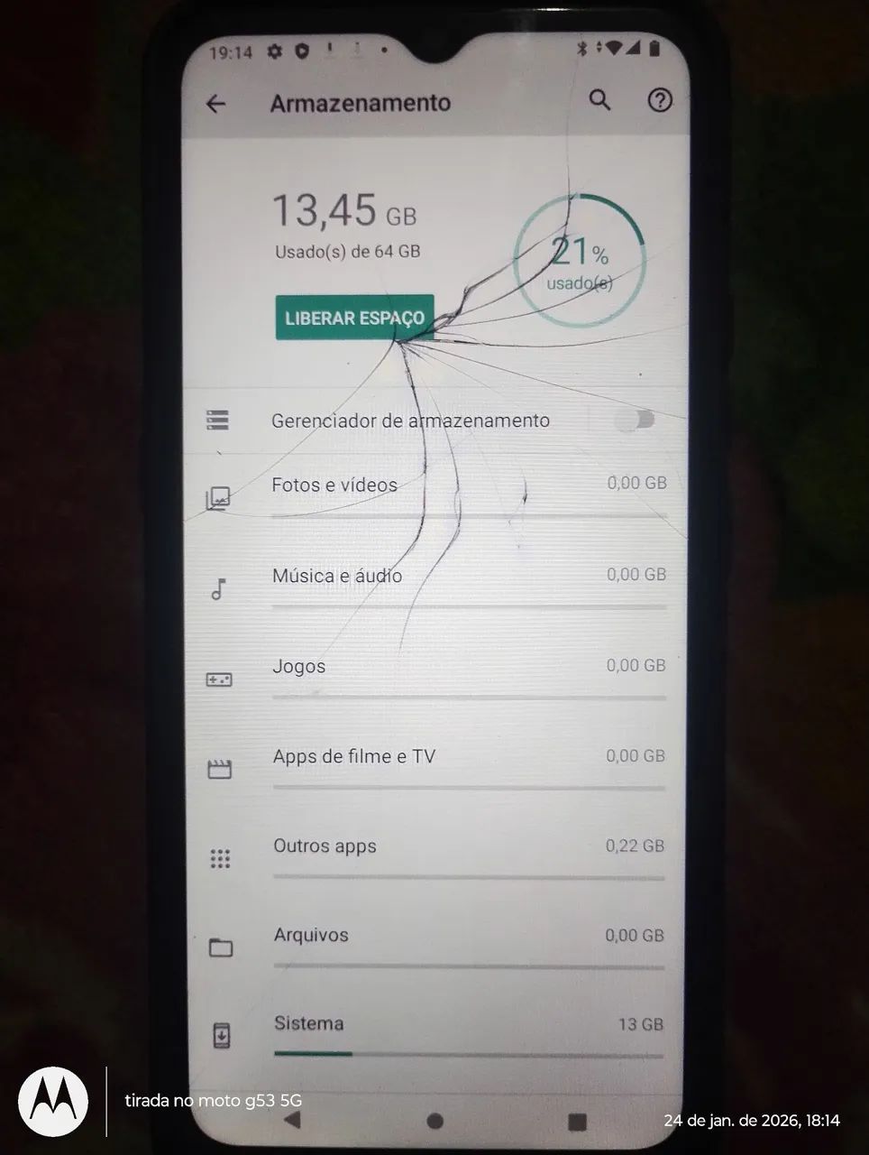 Vendo este celular moto E7 trincado mais tudo funcionando  - Foto 2