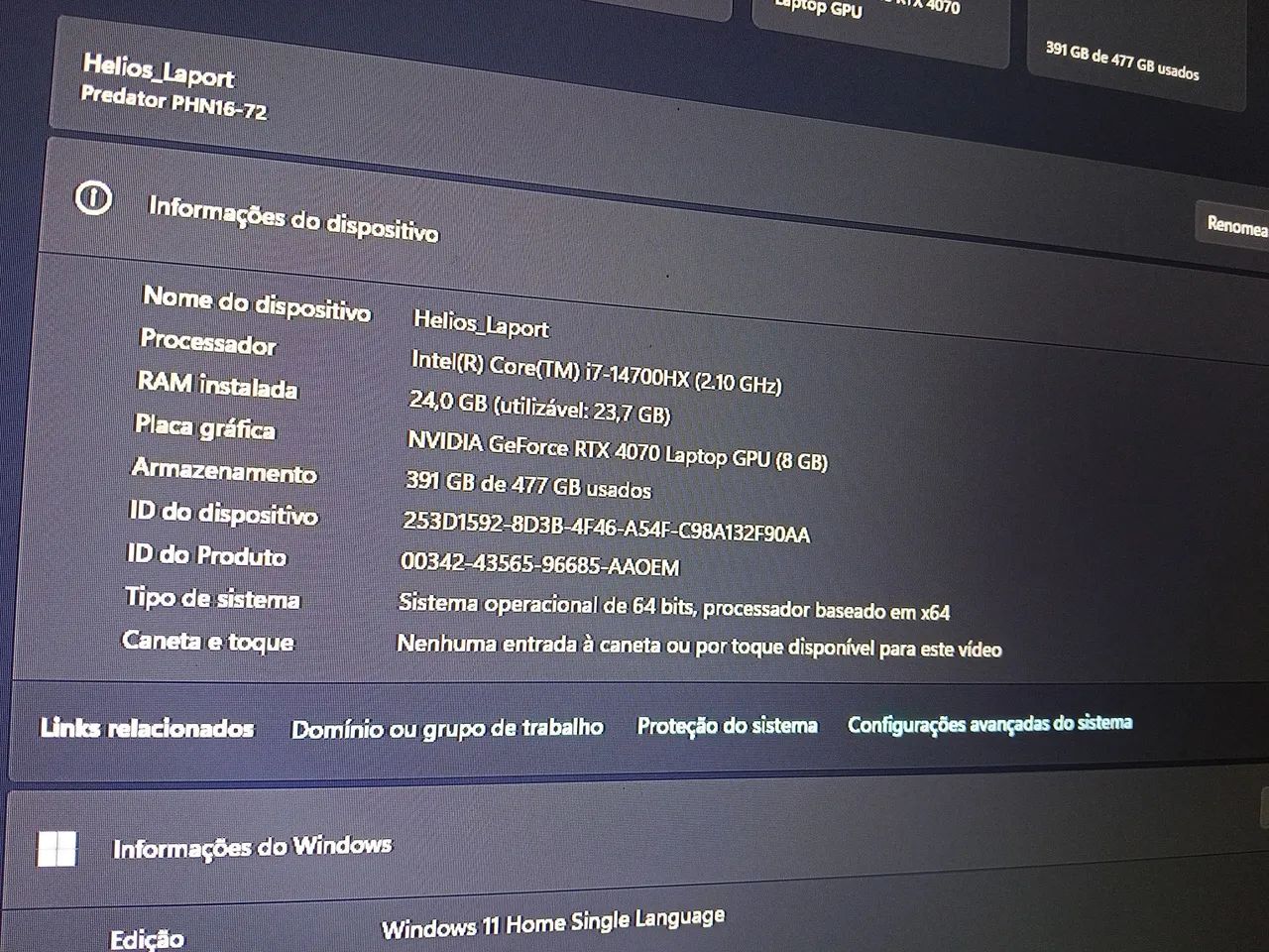 Notebook Gamer rtx 4070 - Foto 2