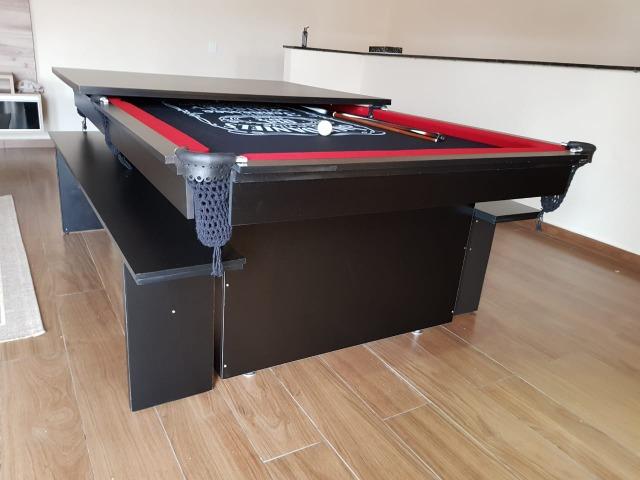Mesa Encanto MDF | Mesa Preta | Tecido Preto | Jack Daniels | Modelo: LEFP0242 - Foto 2