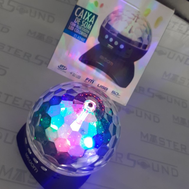 Speaker. Com Led colorido,usb,sd FM,bluetooth. Novo.  - Foto 4
