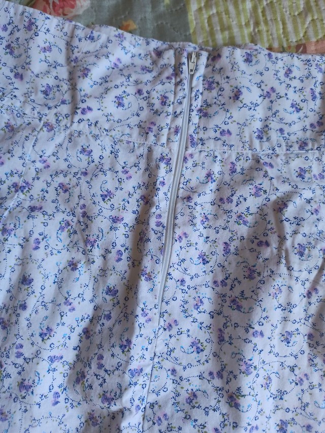 Desapego saia de algodão estampada tamanho P - Foto 4