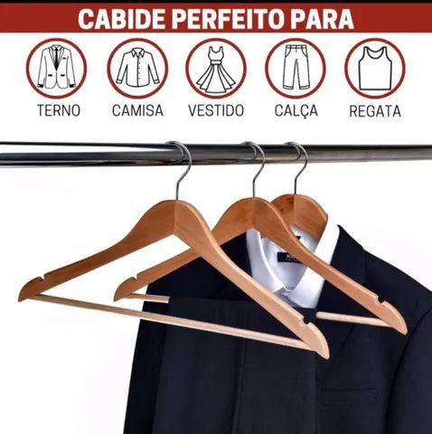 70 Cabides de madeira nunca usados 