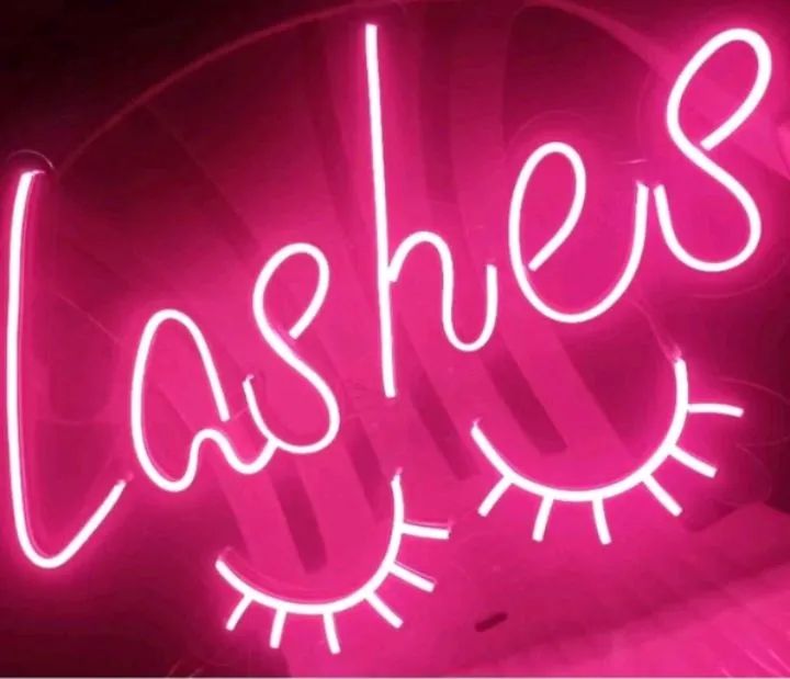 Lashes cílios luminária  led neon 