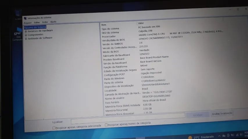 Notebook Lenovo G460 i5 SSD 128Gb, 4Gb Ram - Foto 2