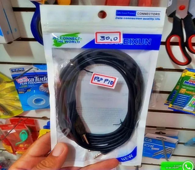 Cabo P2 x P10 - Entrega Rápida 
