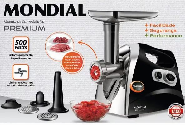 Moedor de Carne Elétrico Mondial Premium- Semi Novo - 100% ok