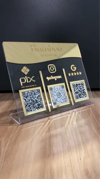 Placa com 2 QR code personalizada!