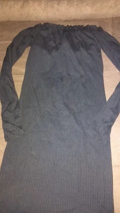 vestido canelado com botão enfeite - Foto 5