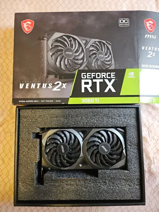 Placa de Vídeo MSI GeForce RTX 3060 Ti Ventus 2X 8GB GDDR6