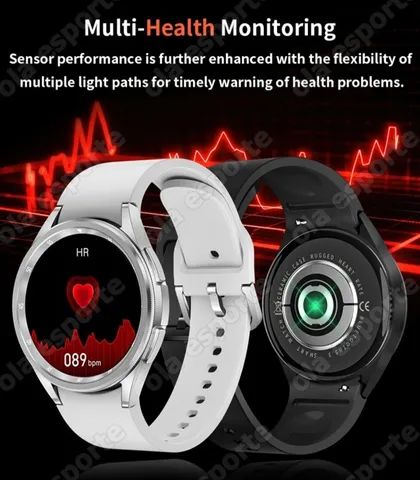 Smartwatch NFC Watch 9 Clássico - Display Amoled - Branco - Unissex - Foto 4