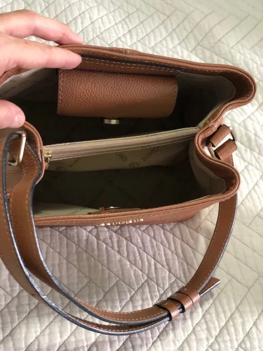 Bolsa de Couro Dumond Caramelo - Foto 2