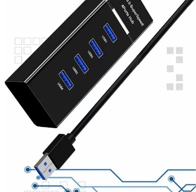 Expansor Hub Usb 3.0 4 Portas Com Led Super Rápido - Foto 3