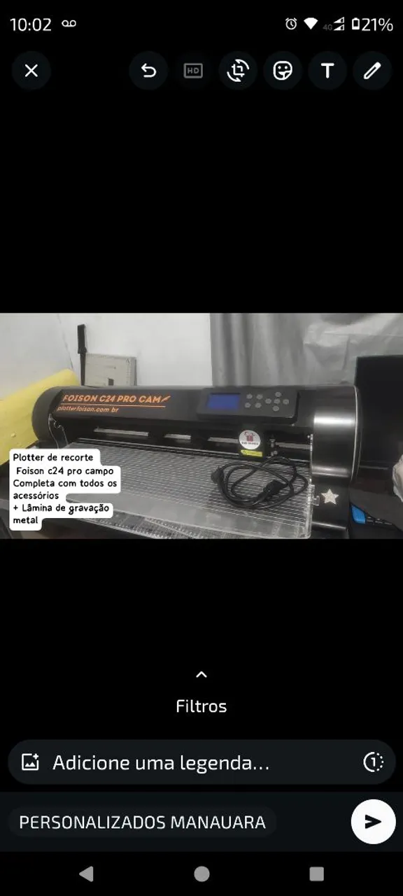 Plotter de Recorte Foison C24 Pro CAM