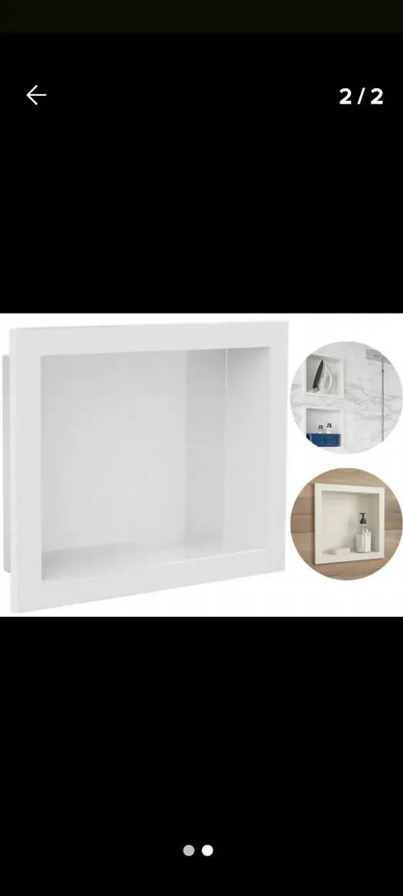 Nicho embutir PVC alto brilho 30x40 branco - Foto 5