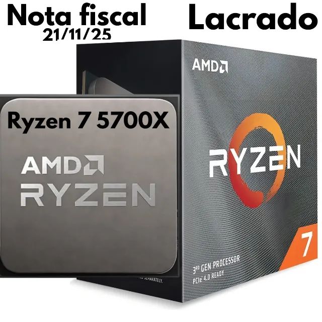 Ryzen 7 5700X processador Lacrado Nota fiscal e garantia de