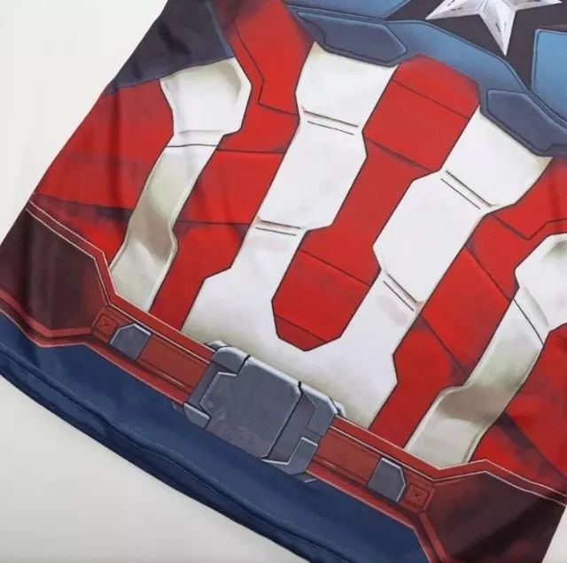 Camiseta Camisa Masculina Anime Capitão América 3d ( M ) Importada Gosplay Criança Adulto - Foto 2