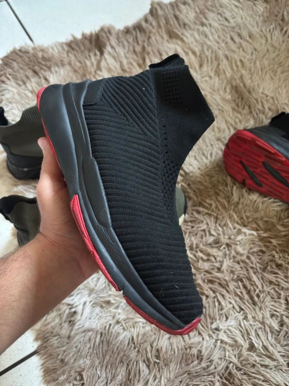 Cano Alto Tenis Meia Masculino Zara Bota Meia Zara Calçados Vila