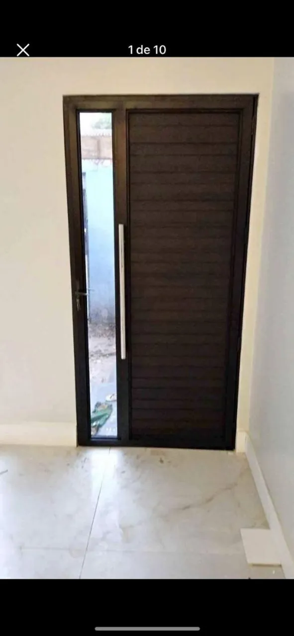 PORTAS EM ALUMÍNIO FOSCO BRANCO PRETO/PORTÕES P GARAGEM