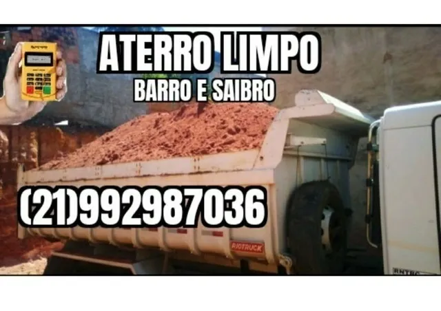 Aterro, barro, saibro, cascalho