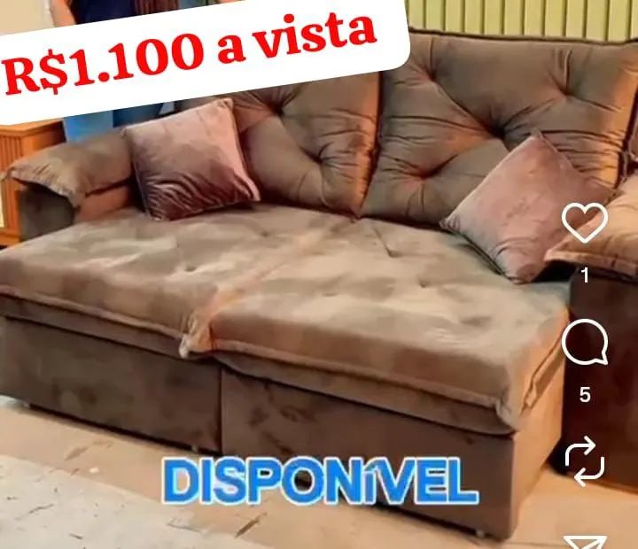 Sofá retrátil e Reclinável Luxo!! Novo de Fabrica 