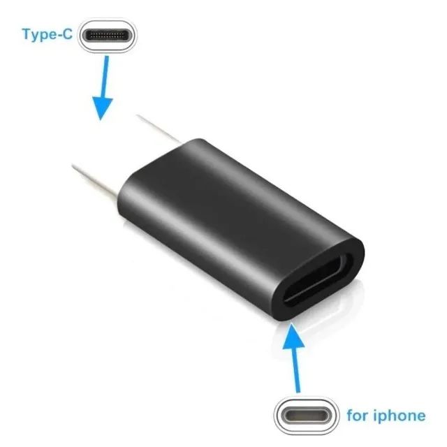 Adaptador De Celular iphone Lightning Fêmea Para Type C macho - Foto 2