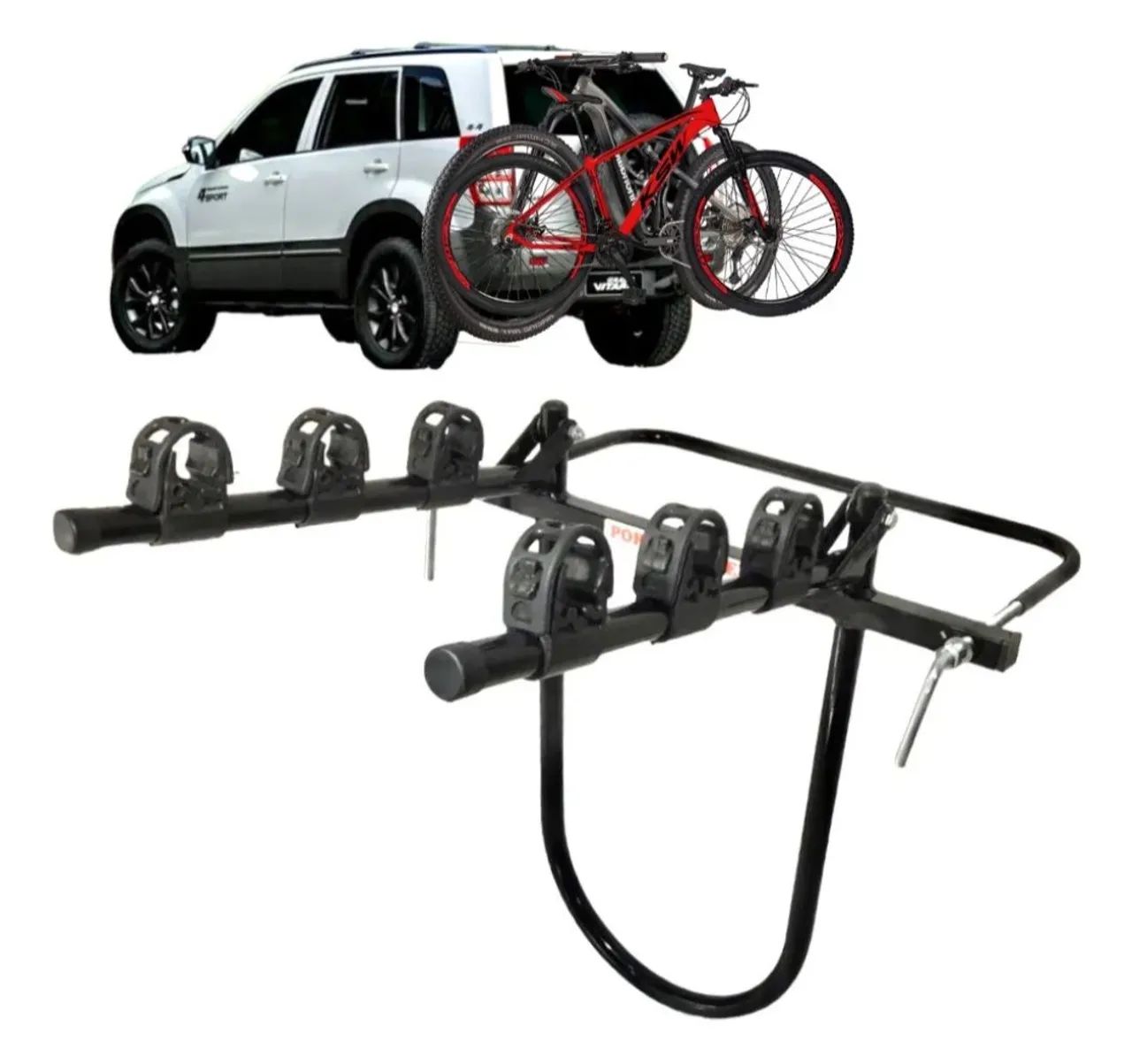 Suporte para Bicicleta estepe de Carro - Foto 4