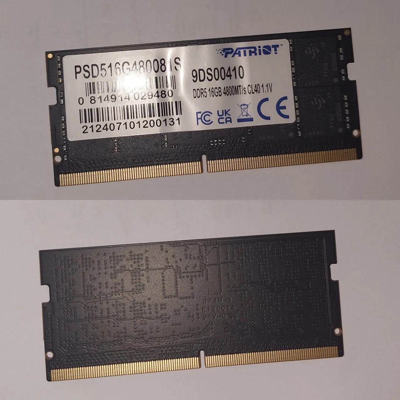 Memória RAM DDR5 Patriot 16GB 4800MHz