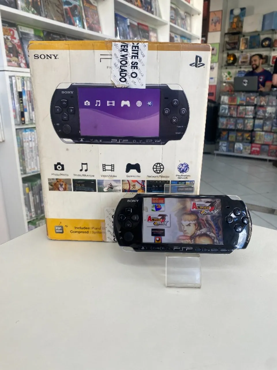 CONSOLE PSP 3001 4GB PLAYSTATION PORTÁTIL DESBLOQUEADO NA CAIXA - SONY - SEMINOVO