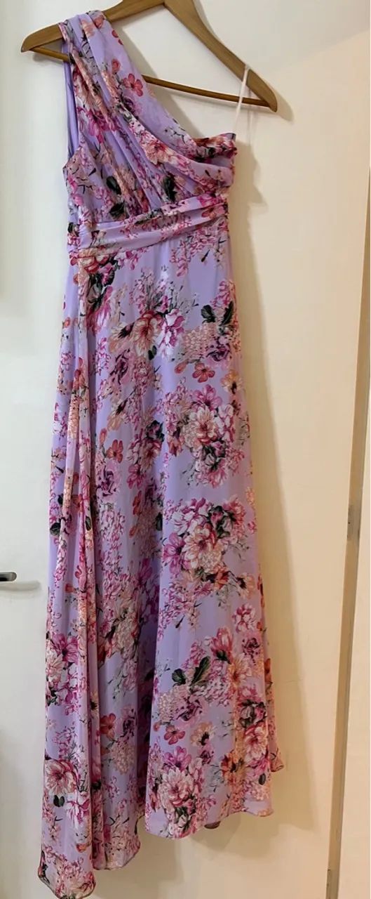 Vestido Longo Lilás Floral - Foto 3