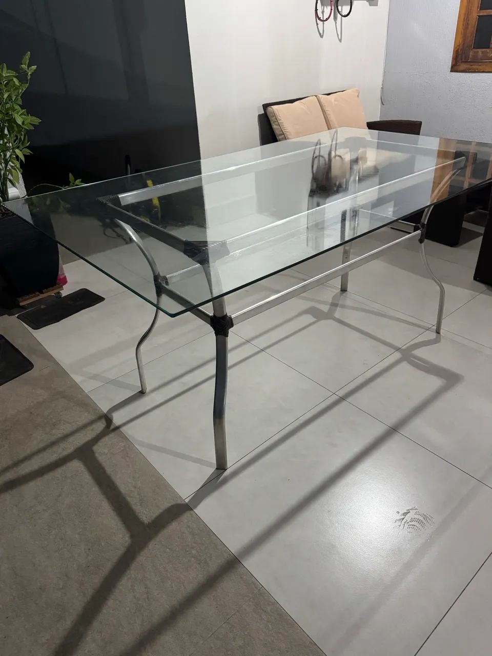 Selling Aluminum Table with Glass Top64739713847683121