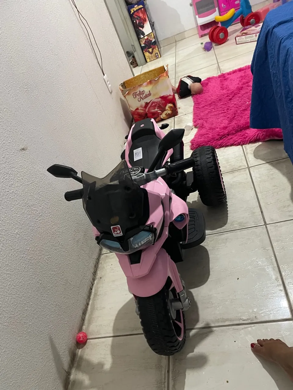 Moto Elétrica Infantil Rosa