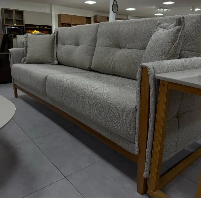 Sofã Living Esther 2,20m D33 Linho FAZEMOS ENTREGAS - Foto 3
