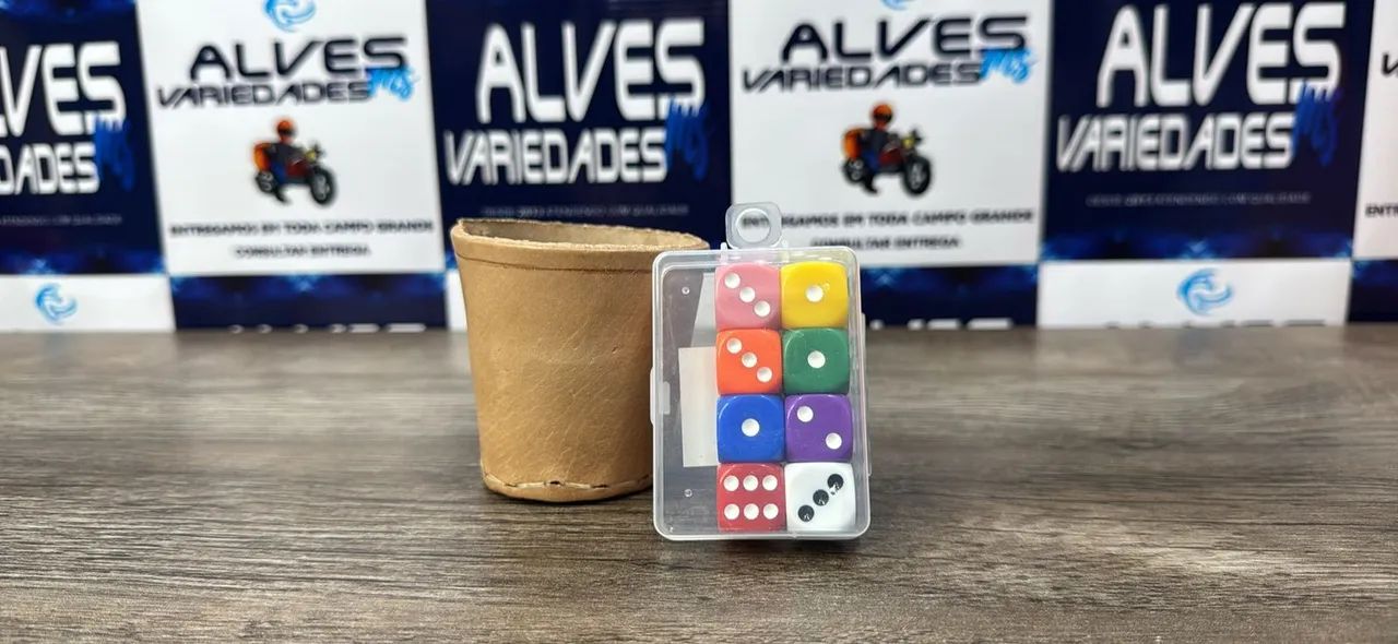 Kit jogo bozó - copo e dados 