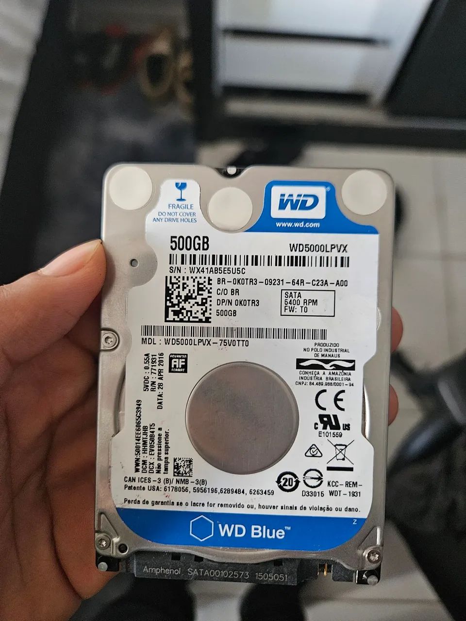 HD WD 500GB Notebook