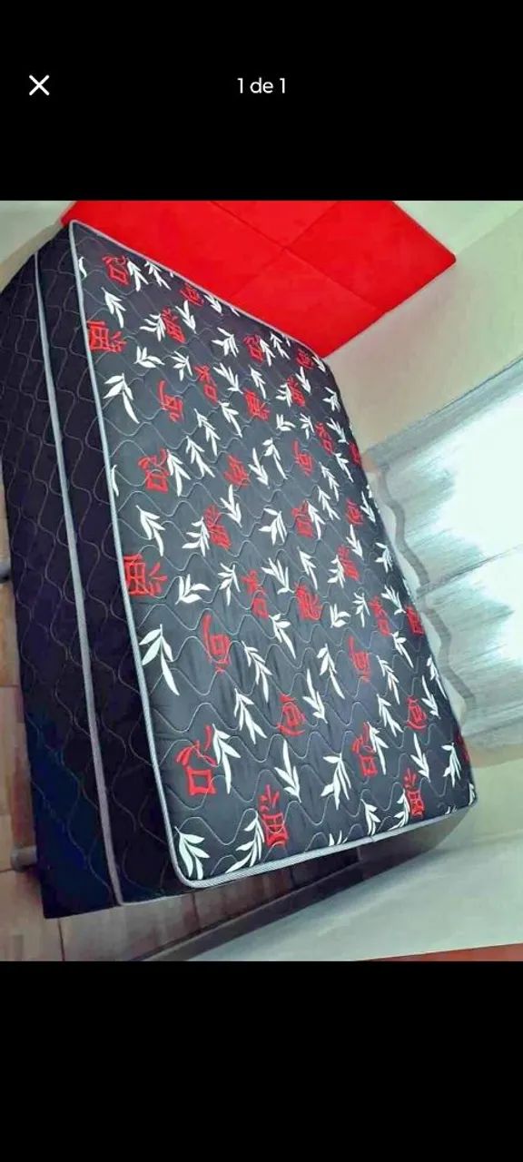 Cama box casal linda de mola 