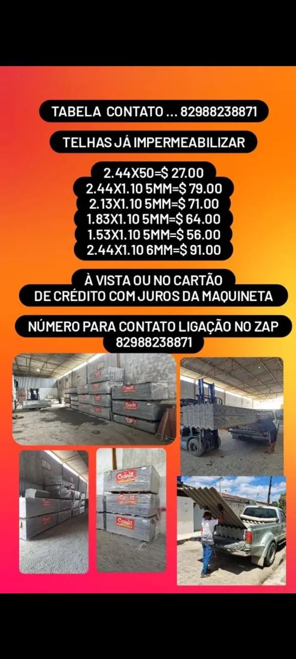 Promoção Telhas de Fibrocimento já impermeabilizada entrega grátis só ligar *71zap - Foto 4