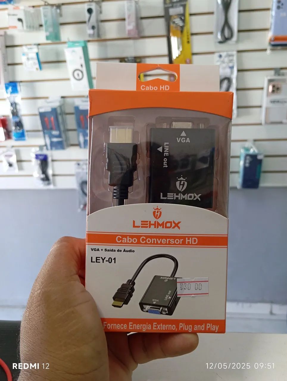 Cabo Conversor HDMI para VGA com Saída de Áudio