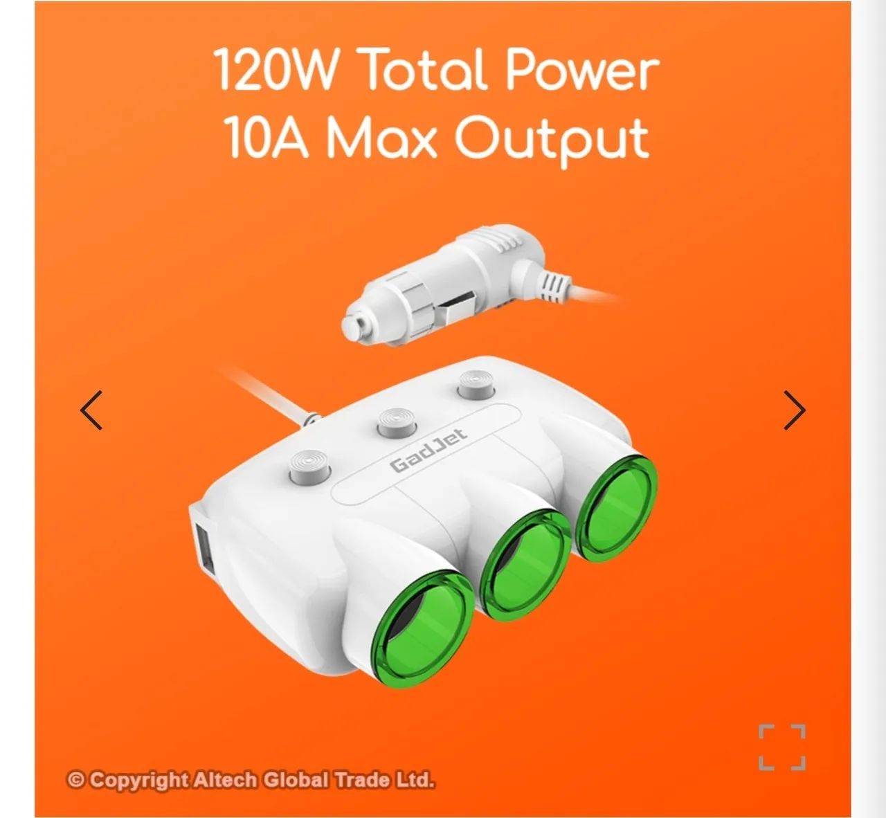 ADAPTADOR PARA CARRO 3 PORTAS  - Foto 2