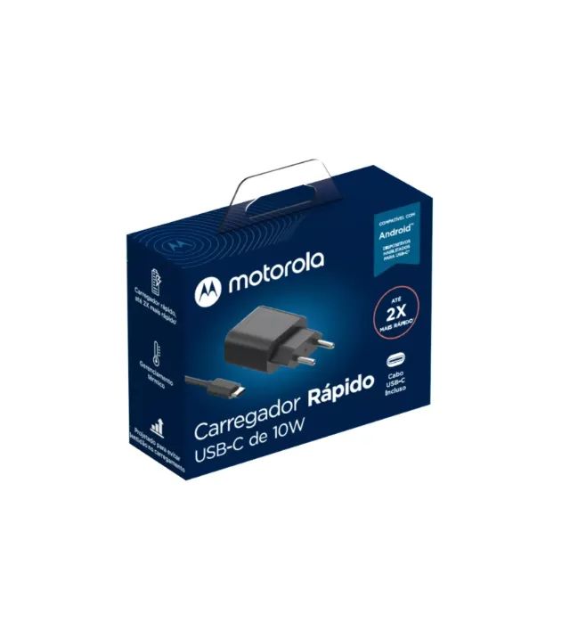 CARREGADOR 1 USB + 1 CABO USB X TIPO-C 10W FAST CHARGE MOTOROLA SJSC47-C SC-47 ORIGINAL - Foto 4