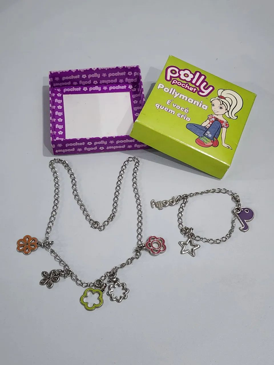 Conjunto Polly Gargantilha e Pulseira com 8 pingentes