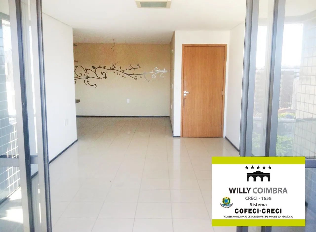 Lindo apartamento de alto padrão em Maceió, na Ponta Verde, 3 quadras da orla; Andar alto