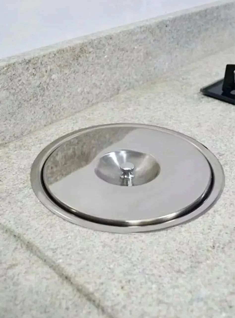 Lixeira de embutir para Cozinha em Aço Inox - Foto 3