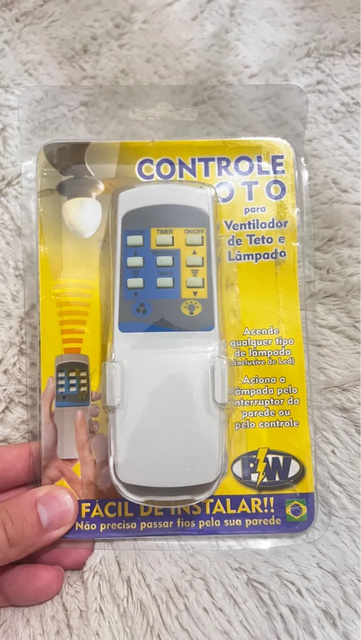 Controle Remoto para Ventilador de Teto e Lâmpada