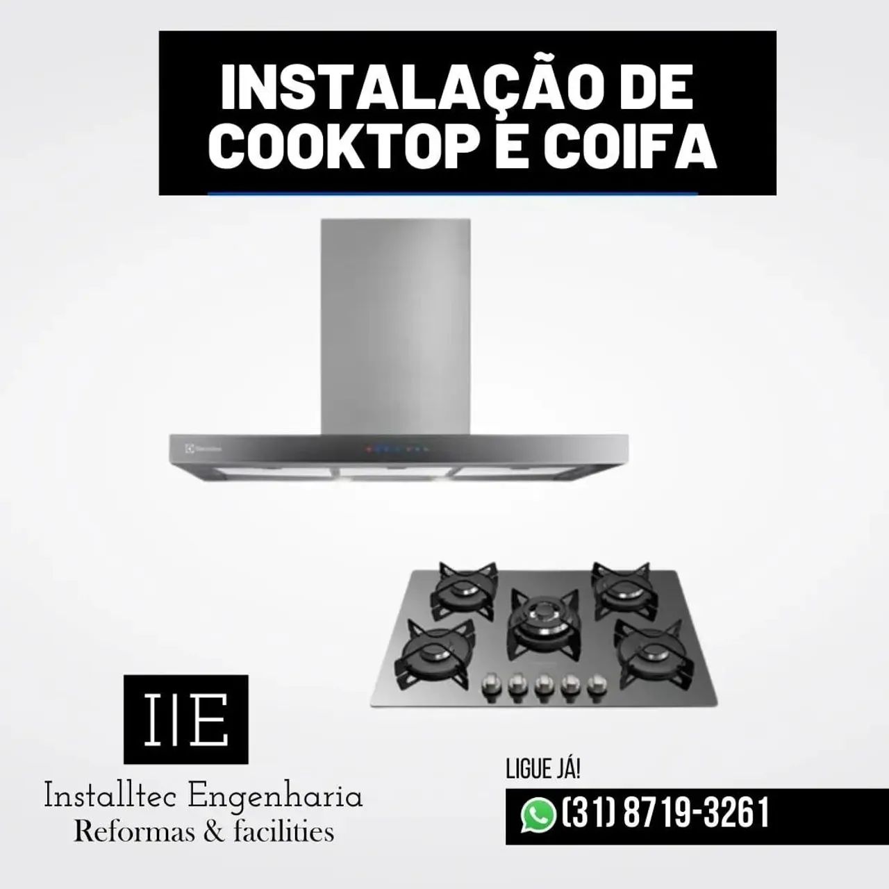 Instalação de Cooktop e Coifa
