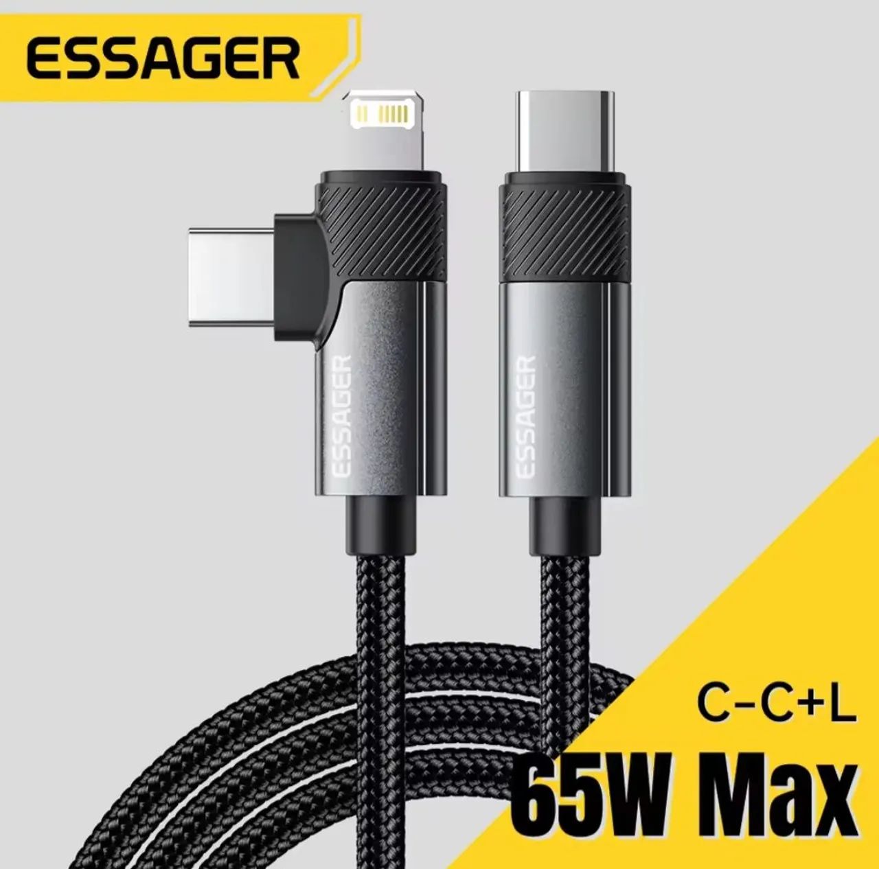 Essager Cabo USB-C e iPhone com 65W de potência 2 metro