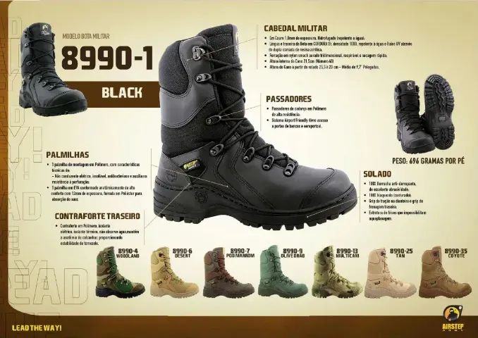 Bota Coturno Tática Airstep 41 - Foto 3