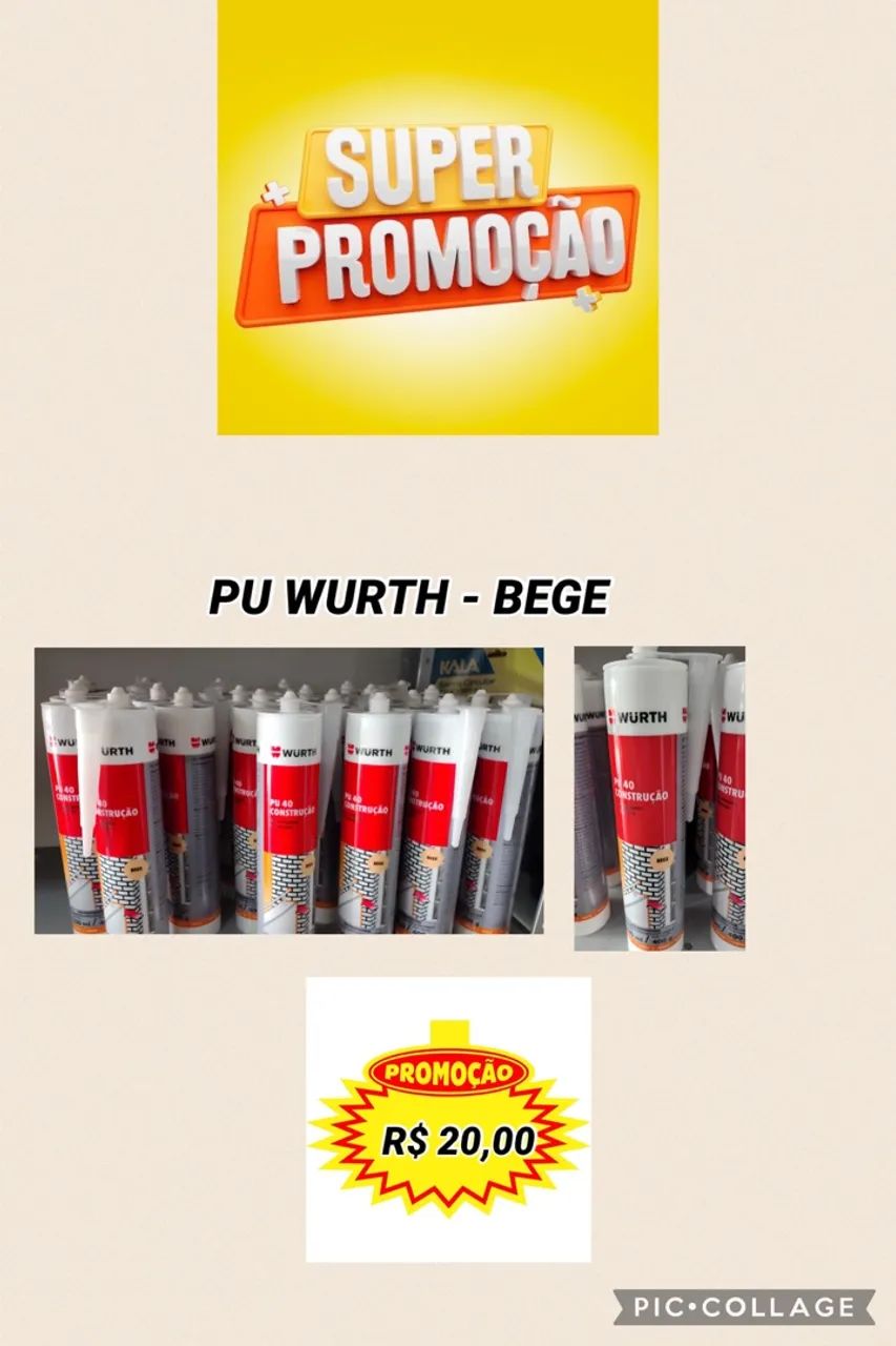 Super Promoção PU Wurth Bege Construção