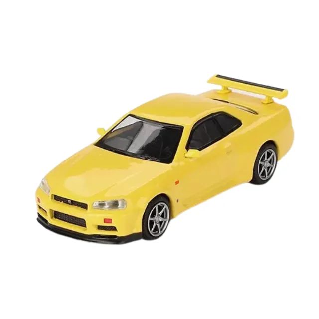 Nissan Skyline GT-R R34 V-Spec Lightning Yellow #762 Mini GT - Foto 2