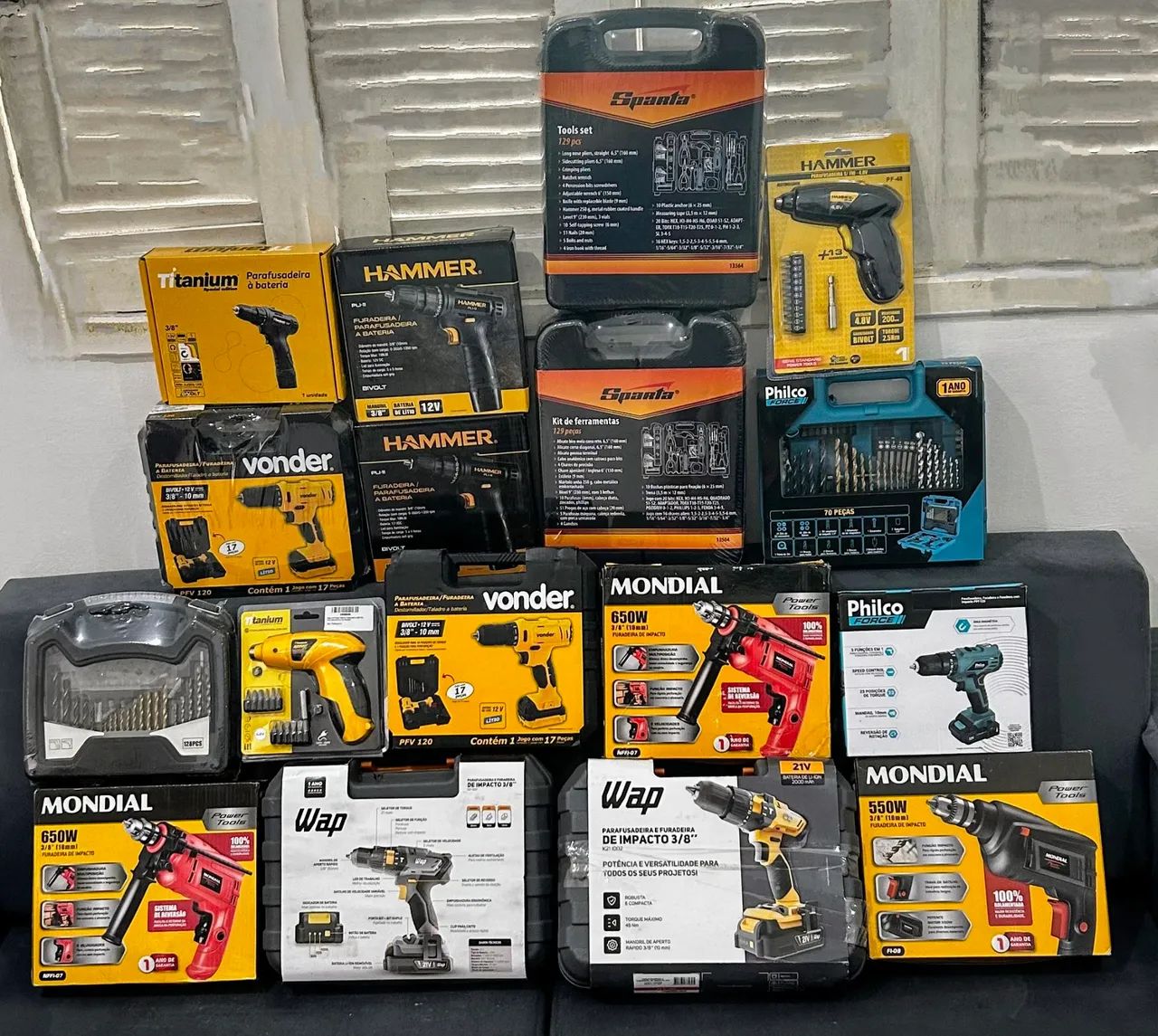 Furadeira/Parafusadeira / Jogo de brocas e ferramentas 64166908257025120