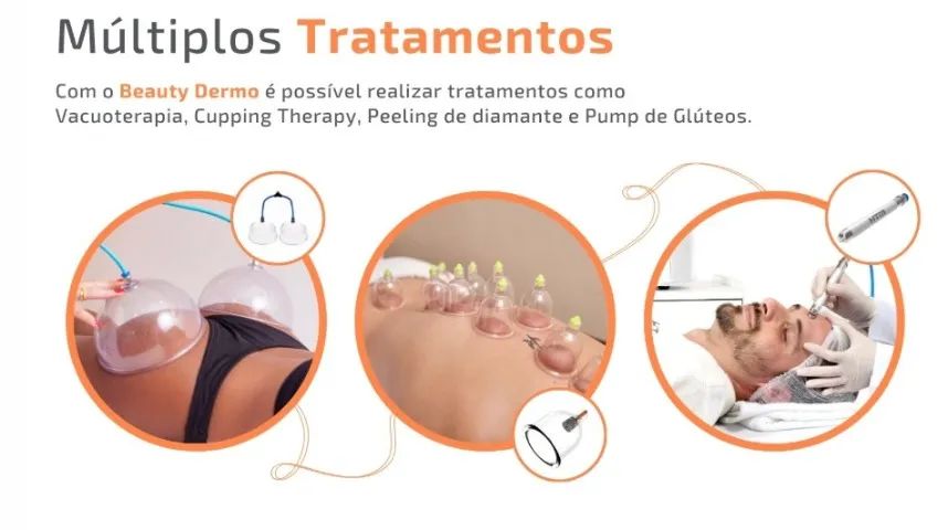 Kit Completo de Vacuoterapia e Endermoterapia com aparelho Beauty Dermo - HTM - Foto 2